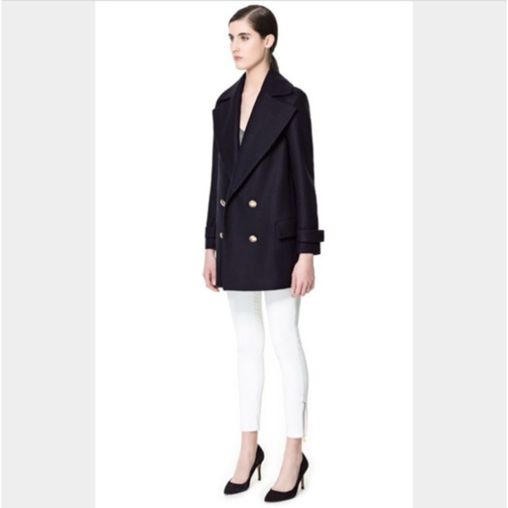 Zara Elegant Black Wool coat